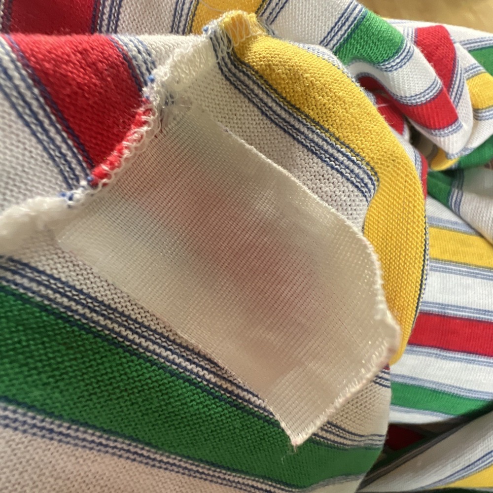 Vintage JC Pennys Multicolor Stripes Polo Women's Girls‎ Junior Large The Fox - Picture 9 of 10